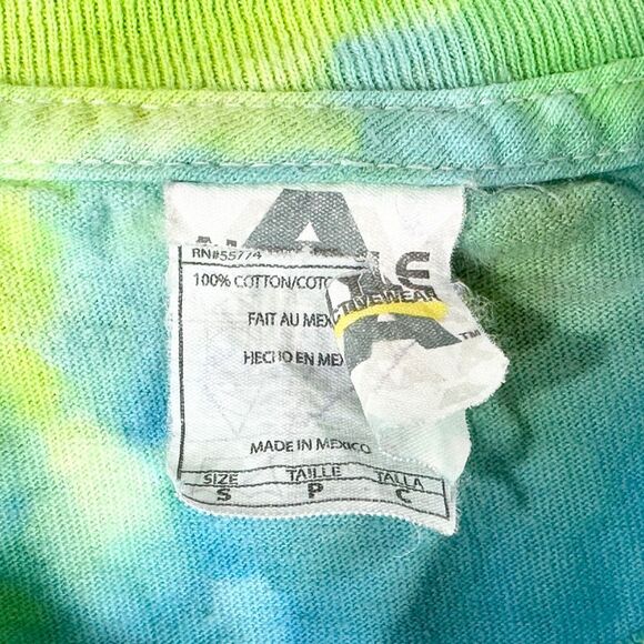 Eminem‎ Small T Shirt Handmade Tie Dye Short Sleeve Green Blue Tee Rapper 1507 - Picture 10 of 11